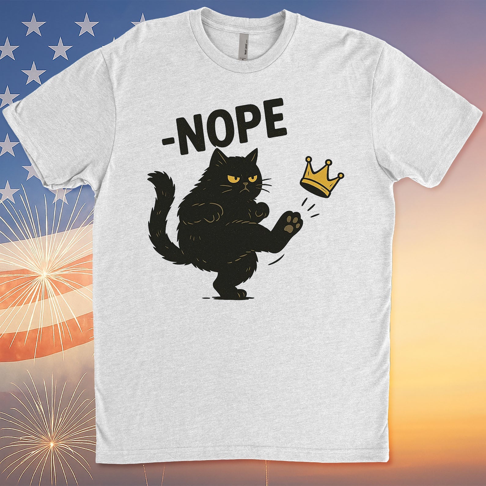 NO KINGS IN AMERICA BLACK CAT SHIRT | ANTI-TRUMP PROTEST SHIRT | PATRIOTIC DEMOCRACY SHIRT | NO KINGS IN AMERICA | NOT MY PRESIDENT SHIRT 682459