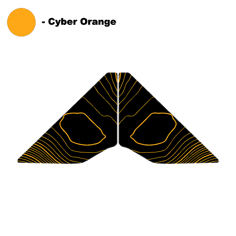 Topo Front Window Triangle Overlay (Printed Series) - 2021+ Bronco 4 Door