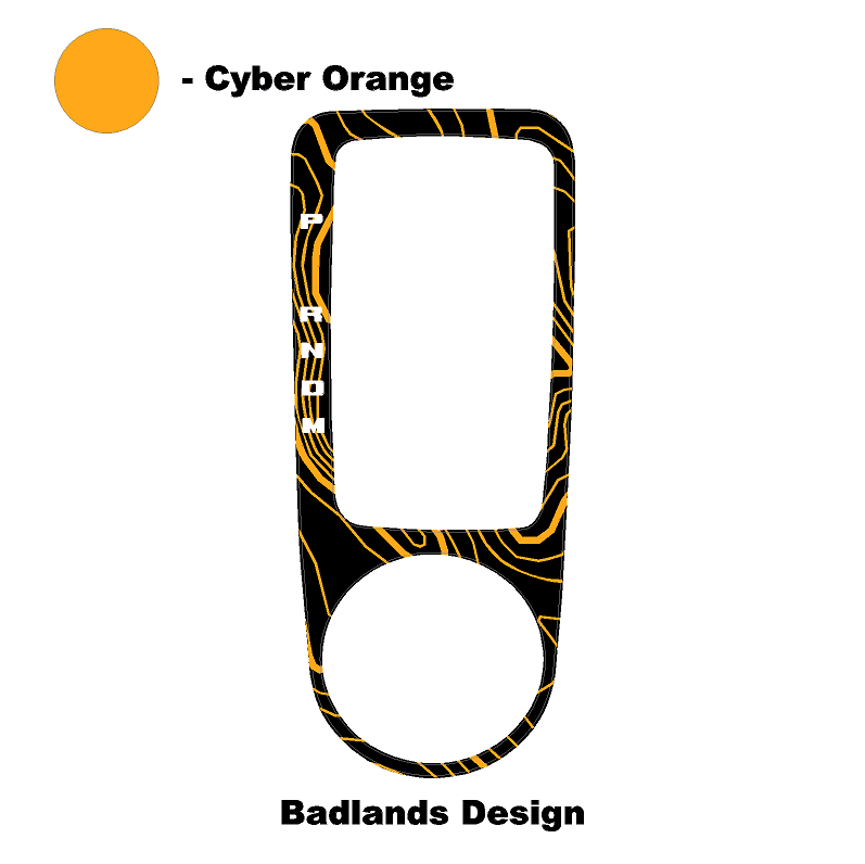Topo Automatic Shifter Overlay (Printed Series) - 2021+ Bronco Automatic