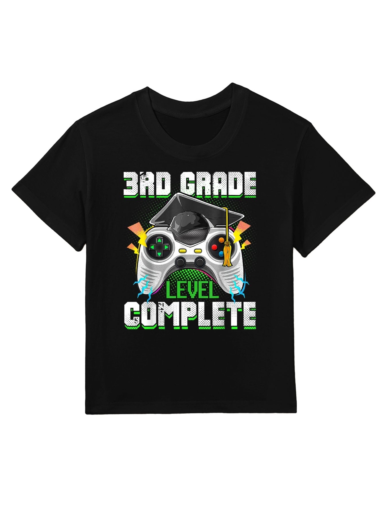 3rd Grade Level Complete Third Grade Video Gamer Graduation Kids T-Shirt