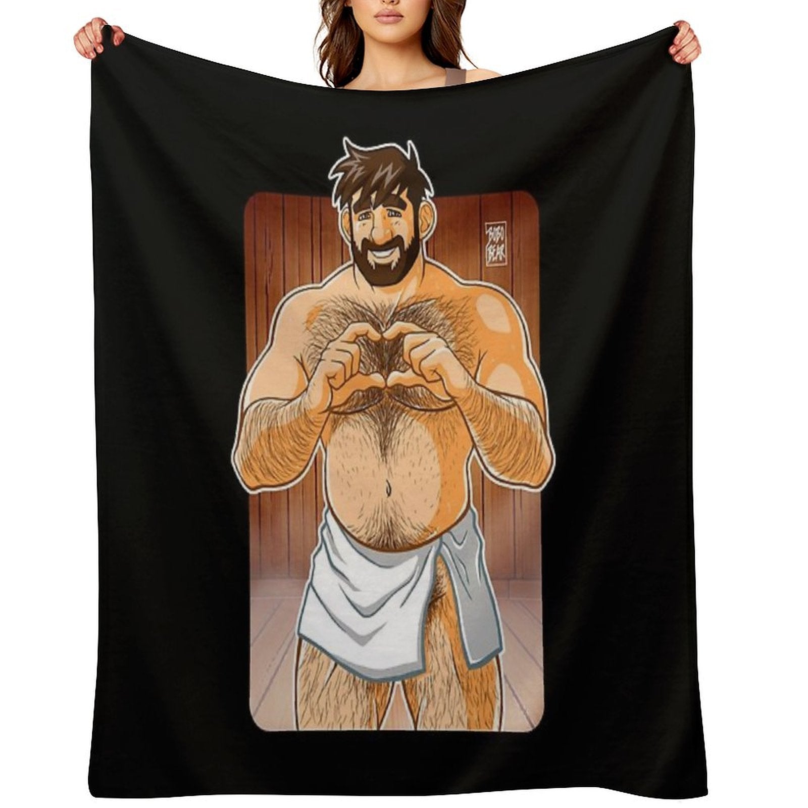 ADAM LIKES SAUNAS Throw Blanket