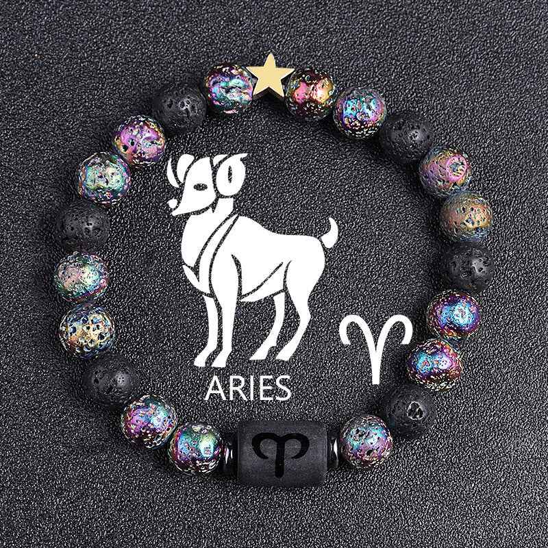 European and American Zodiac Twelve Constellation Bracelet - Beaded Design