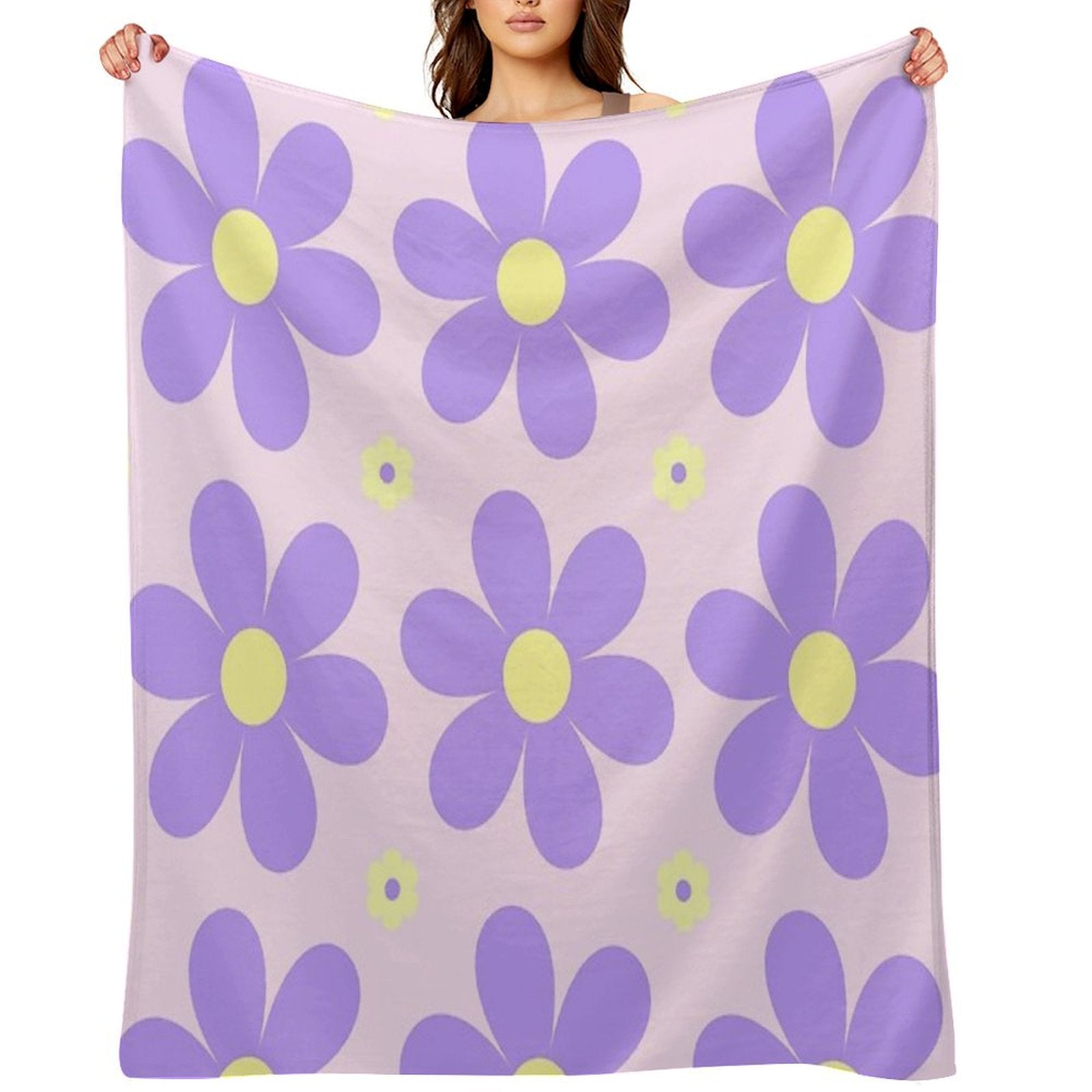 Spring Flowers (Lavender) Throw Blanket