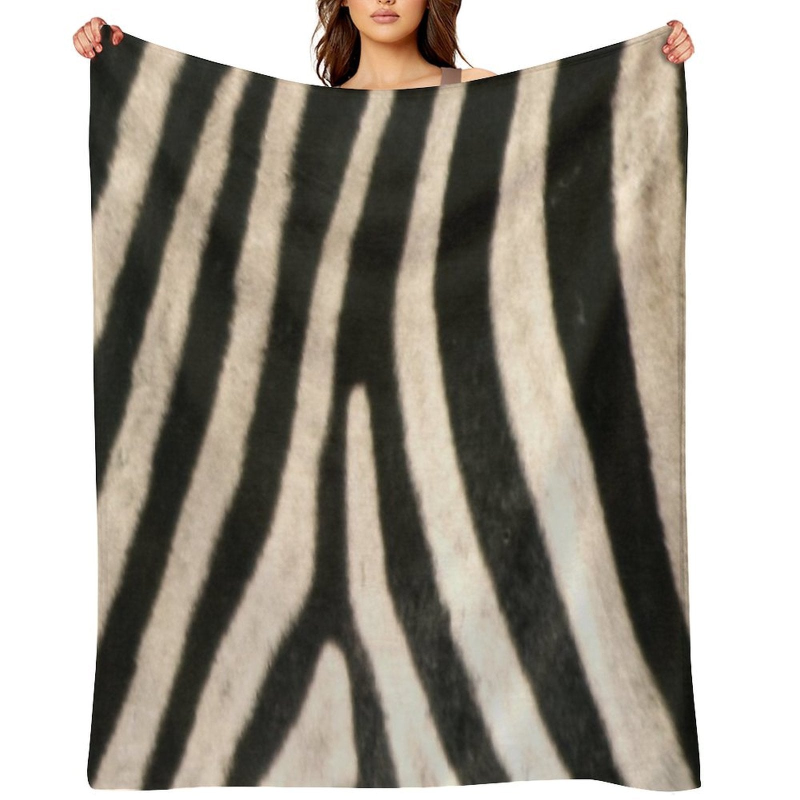 Zebra Print. Safari Animal Lovers Decor. Throw Blanket