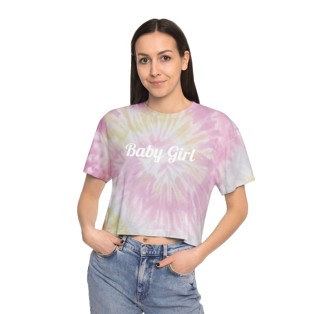 Baby Girl Women&amp;#39;s Tie-Dye Crop Tee