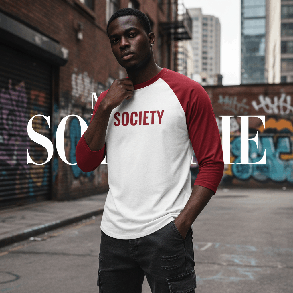 Color-Blocked Raglan Sleeve T-Shirt