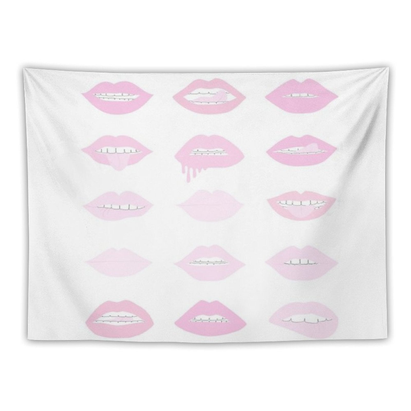 Pink And Blush Lipstick Lips Tapestry