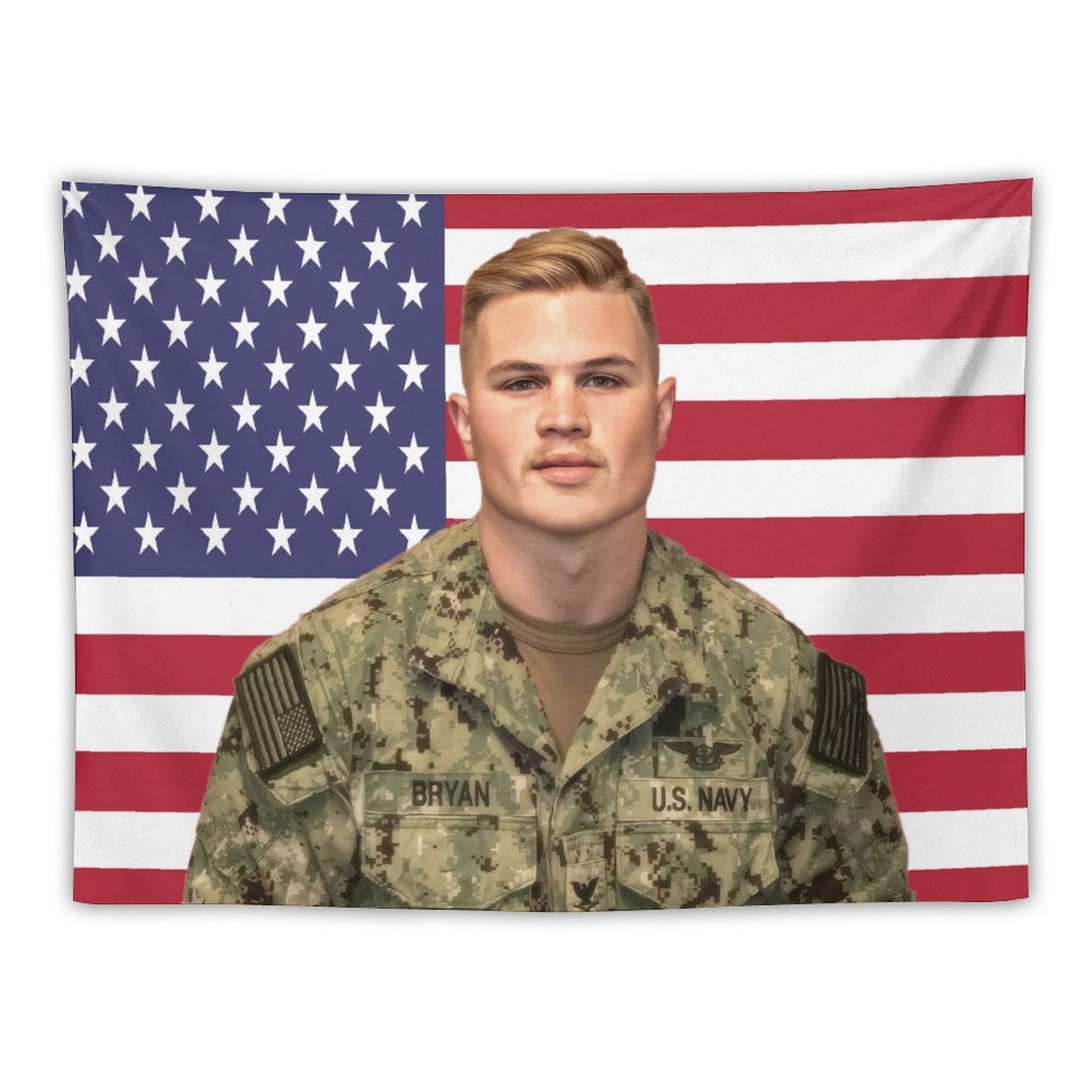 Zach Singer Bryan American Flag Tapestry