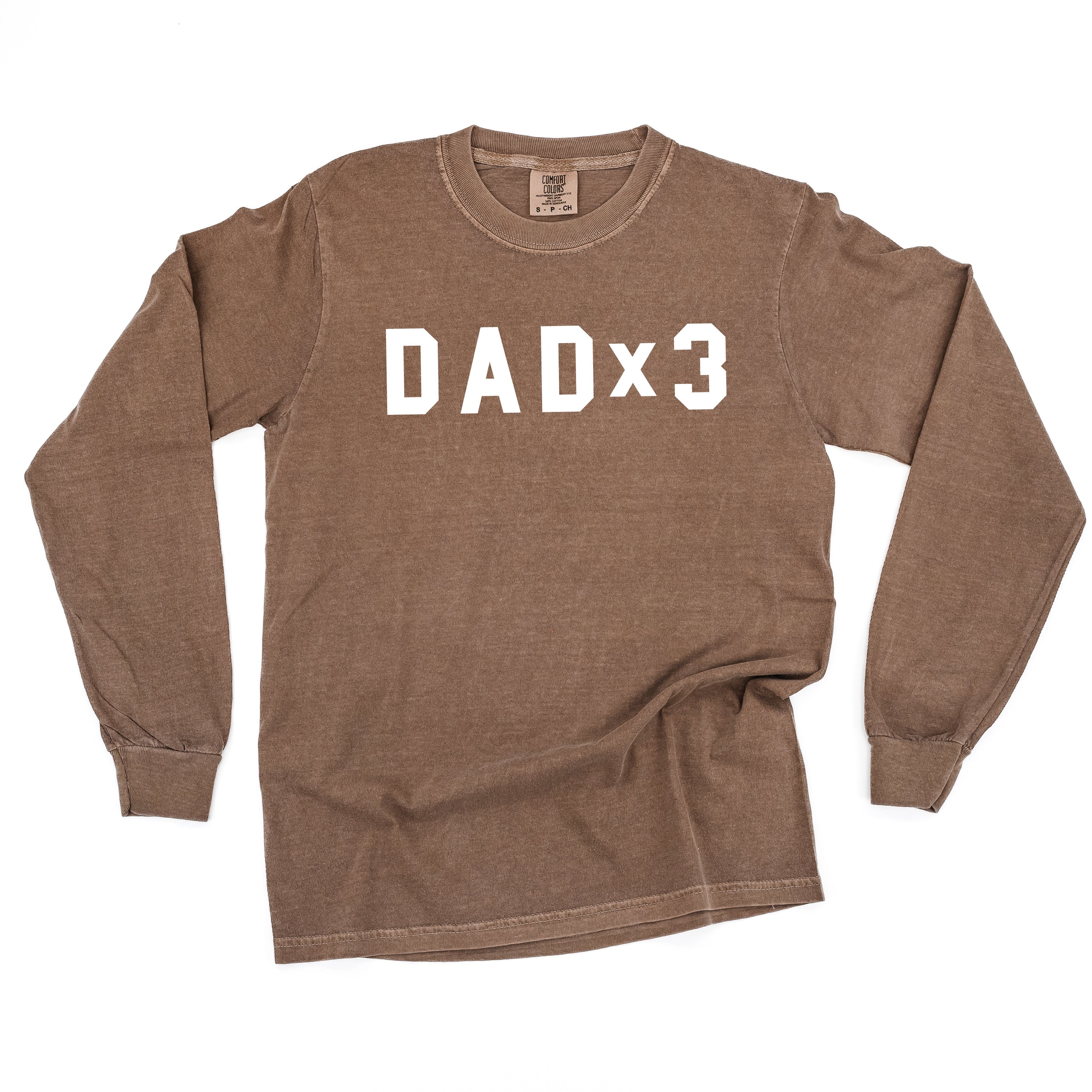DAD x (Child Number) - Long Sleeve Comfort Colors Tee