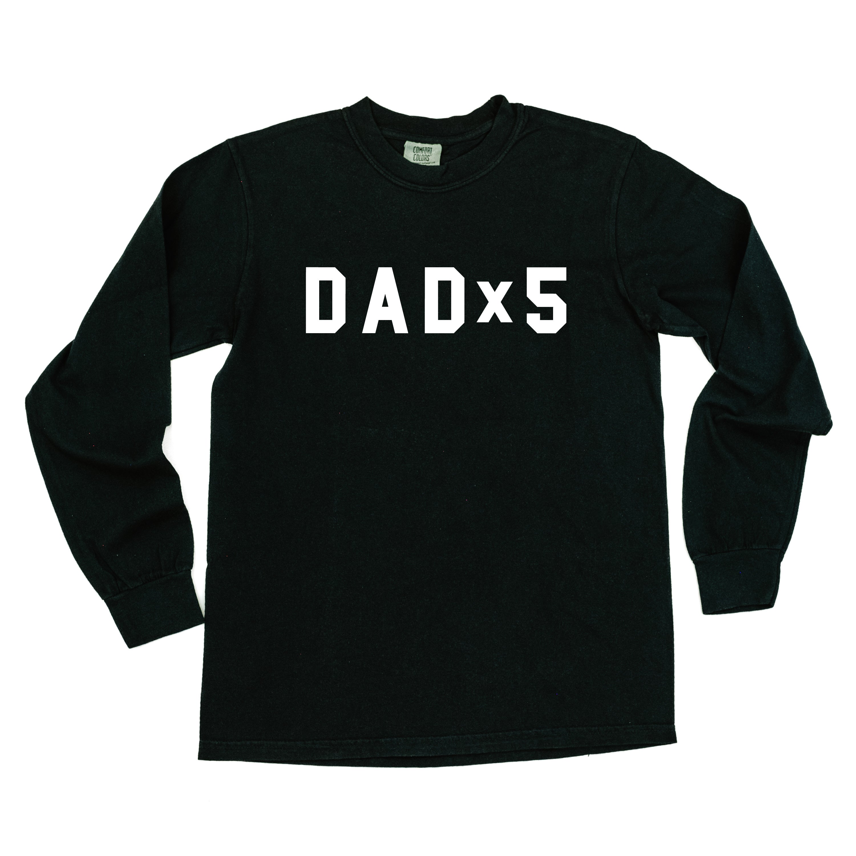 DAD x (Child Number) - Long Sleeve Comfort Colors Tee