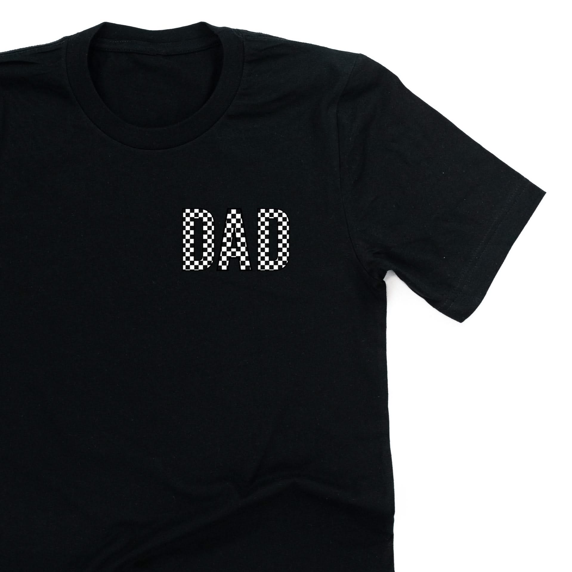 BLOCK FONT CHECKERS - DAD - Unisex Tee
