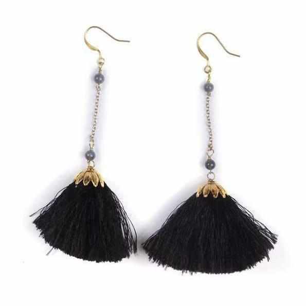 Dangling Tassel Earrings - Thailand