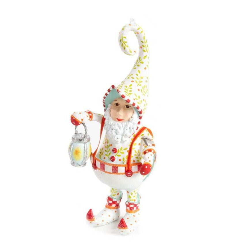 Dash Away Santa&amp;#39;s Lantern Elf Ornament by Patience Brewster