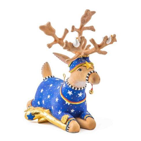 Dash Away Sitting Comet Reindeer Figure by Patience Brewster