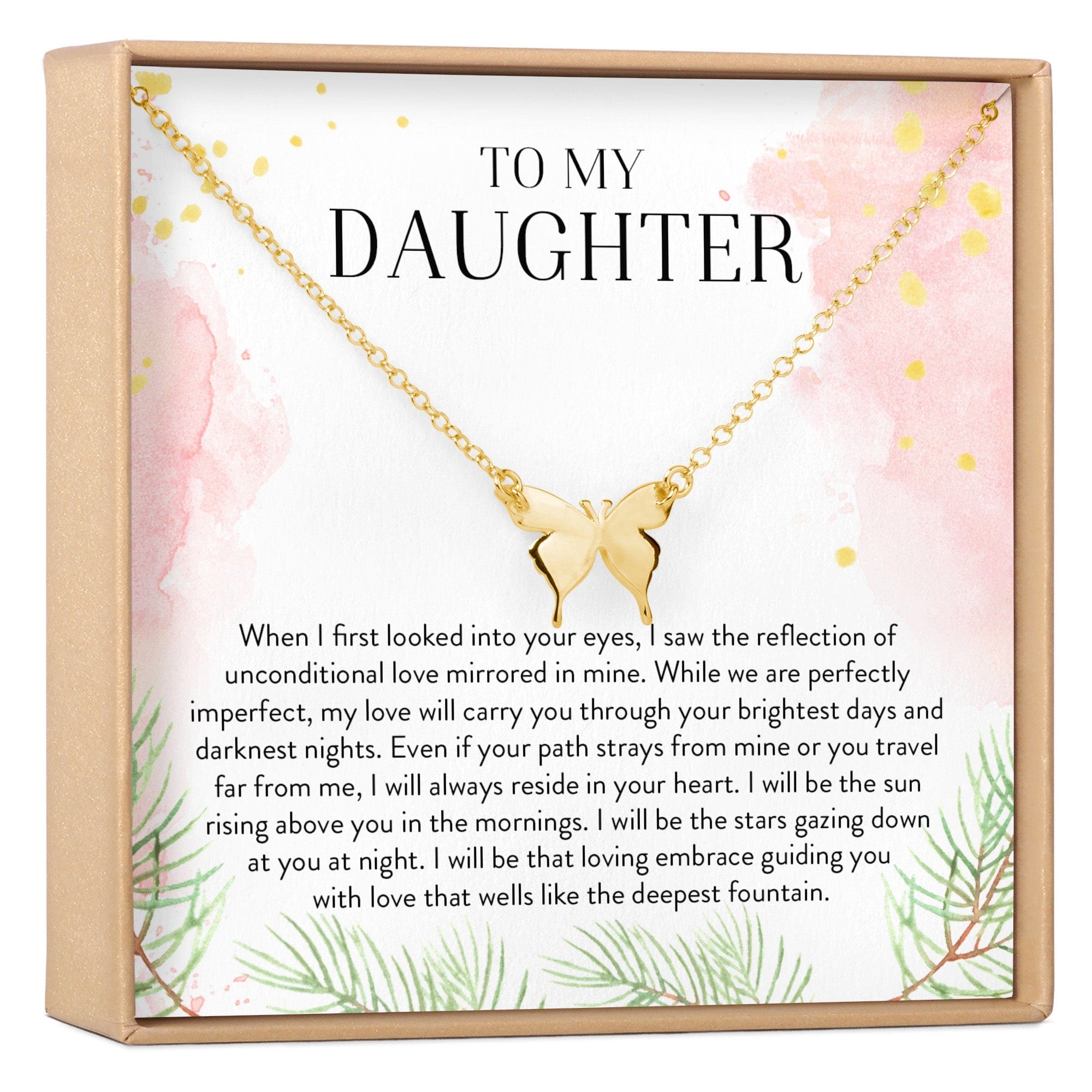 Daughter Butterfly Pendant Necklace