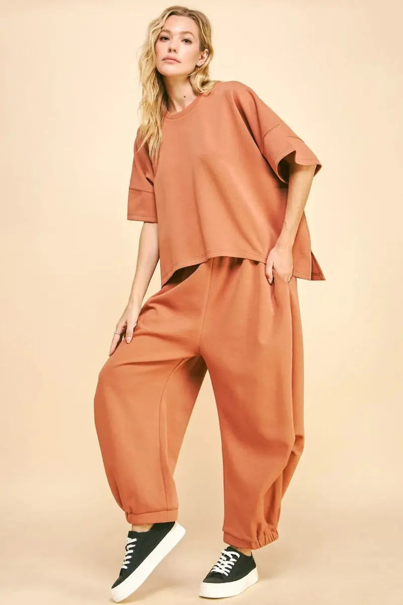 Trendsi Flowy Top &amp;amp; Pants Set Women&amp;#39;s Loungewear Set USA Shipped, Comfy