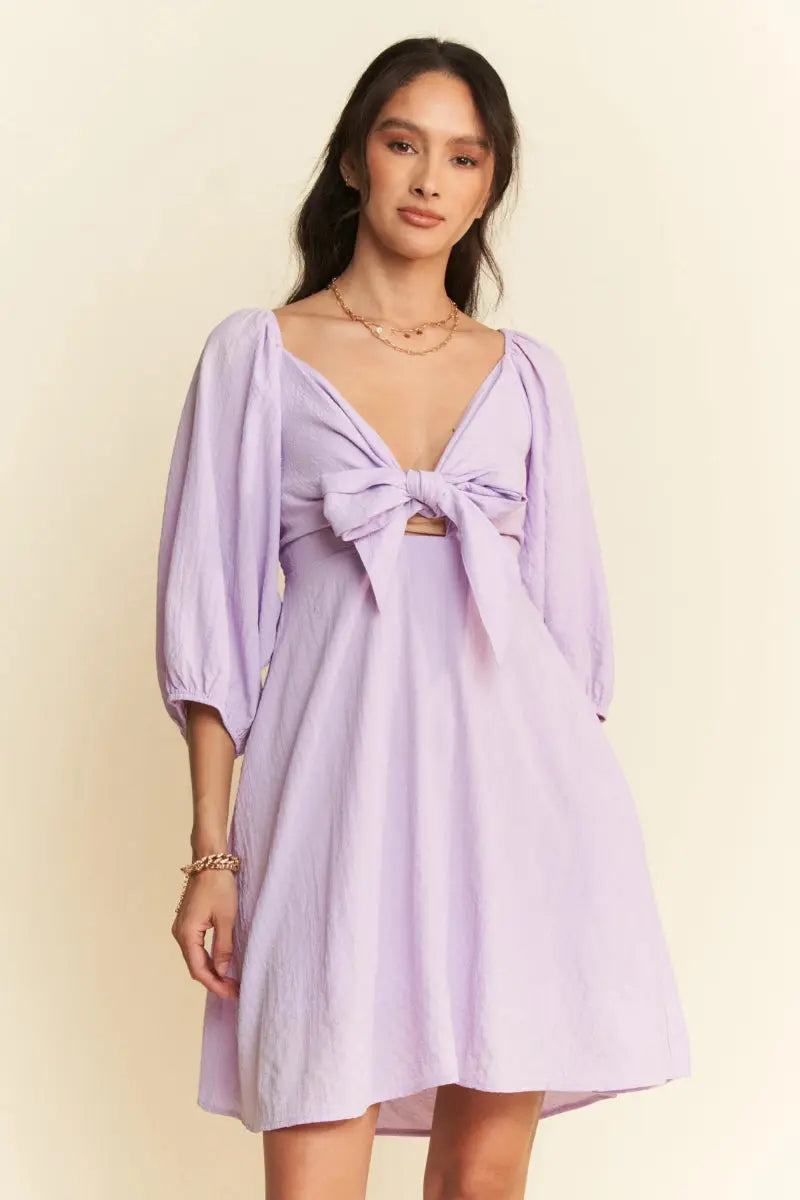 Trendsi Puff Sleeve Mini Dress Women&amp;#39;s Casual Smocked Dress Cute &amp;amp; Flattering