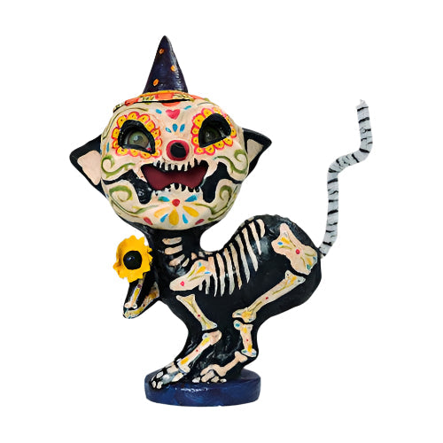 Day of the Dead Kitty Luminary Figure by Jorge de Rojas