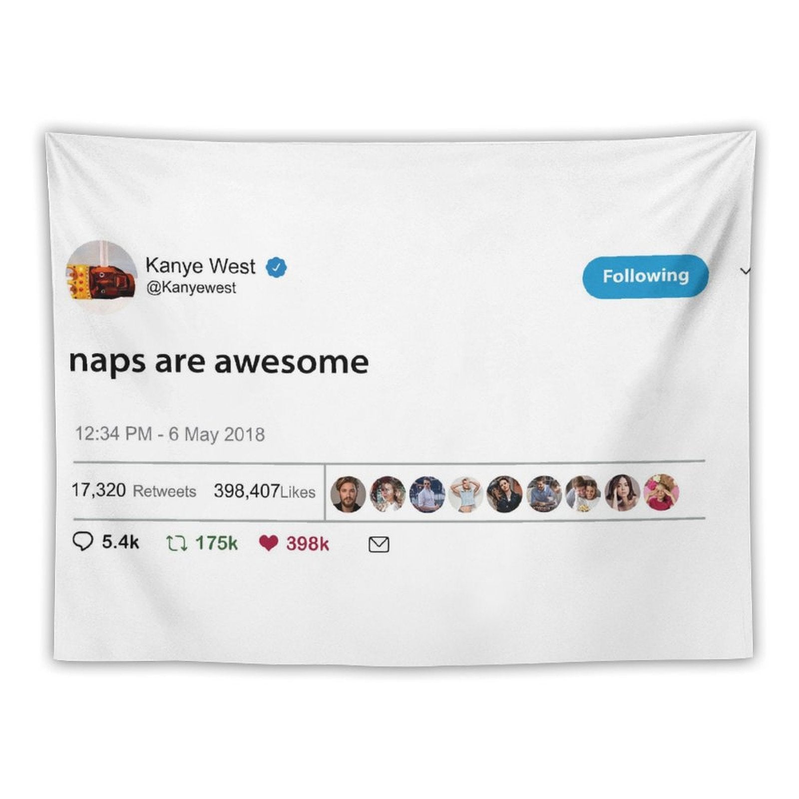 Kanye Rapper Naps Are Awesome Tapestry