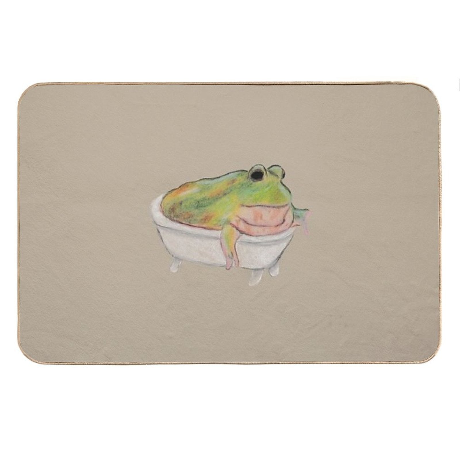 Frog in A Bathtub Bath Mat