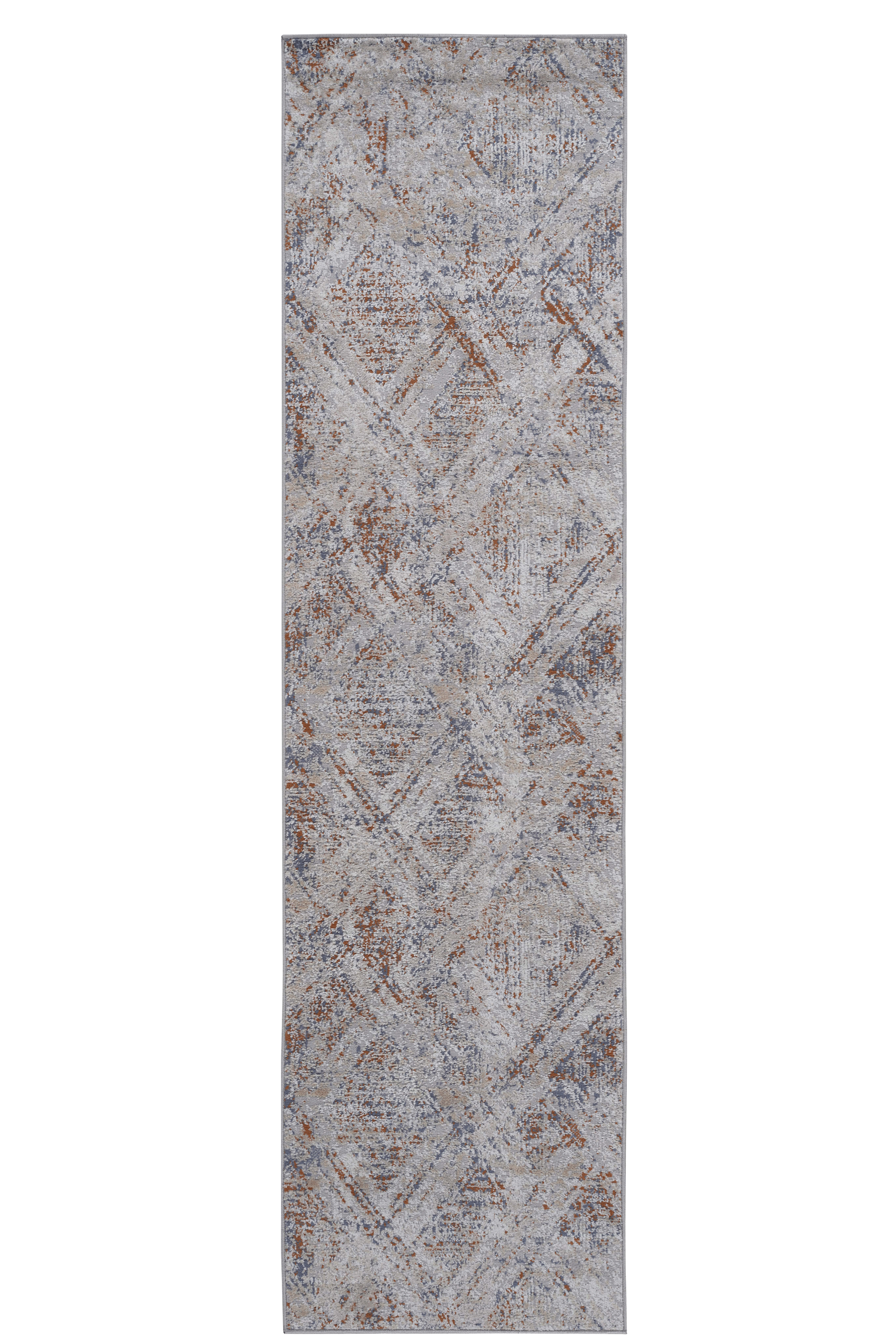 NAAR PAYAS Collection 2X8 Beige / Geometric Runner Rug