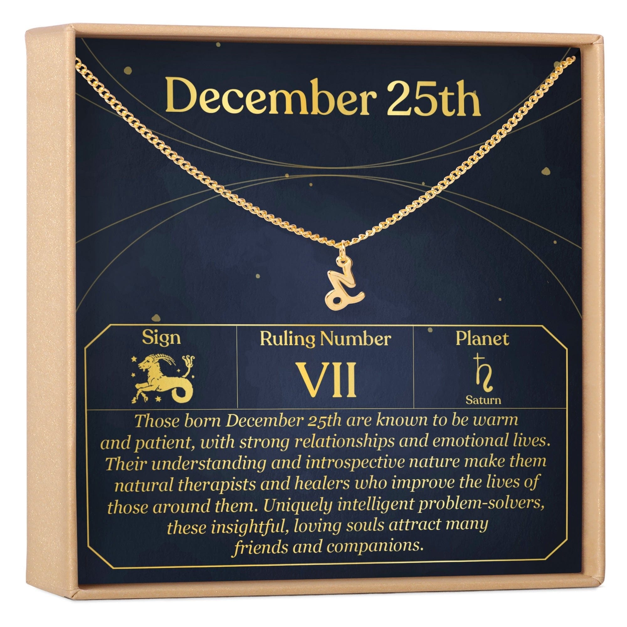 December 25th Capricorn Necklace