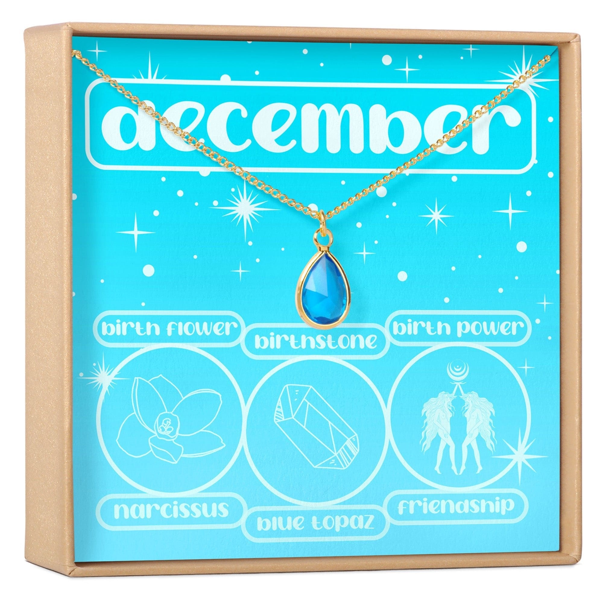 December Birthday Gemstone Necklace