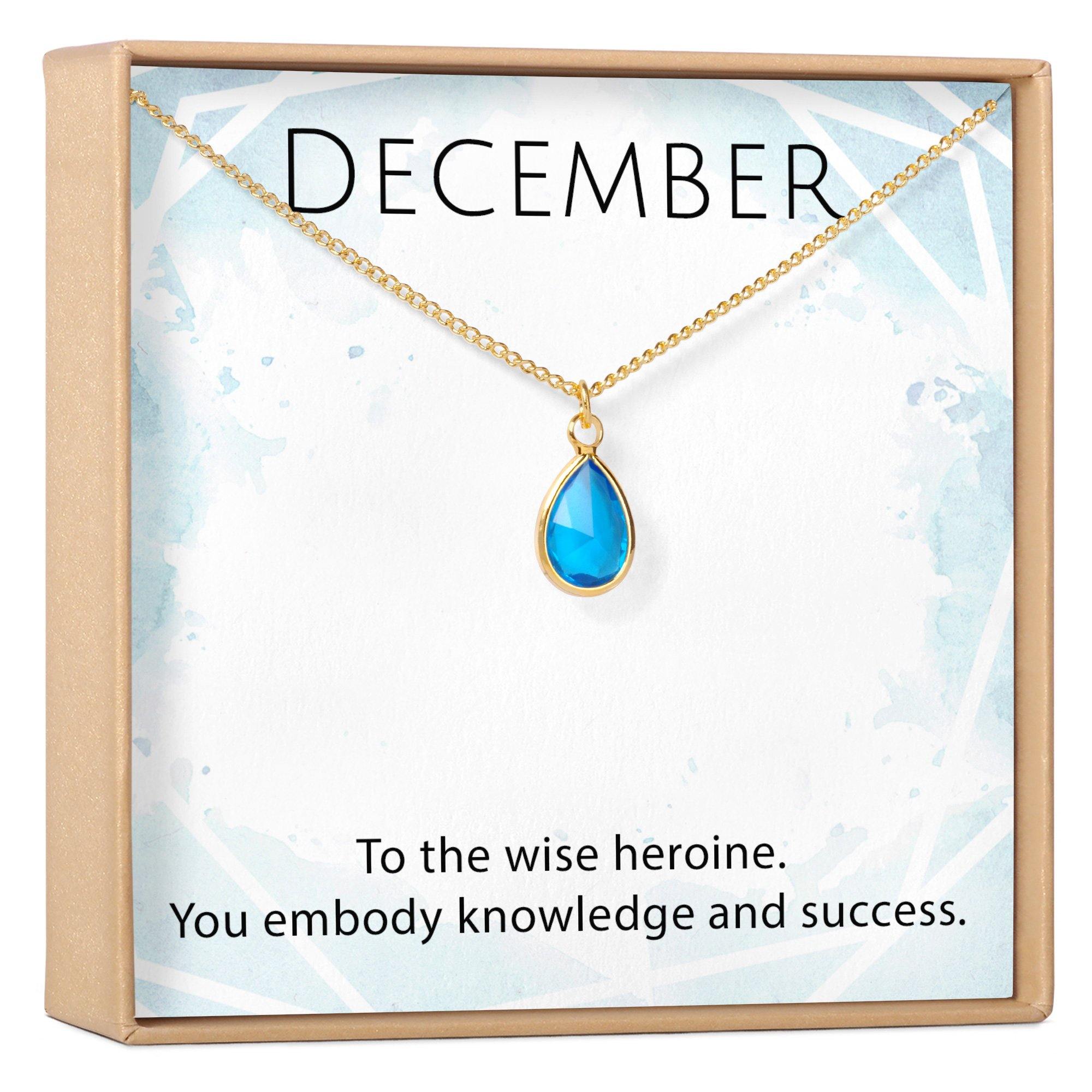 December Birthstone / Tanzanite Crystal Charm Necklace