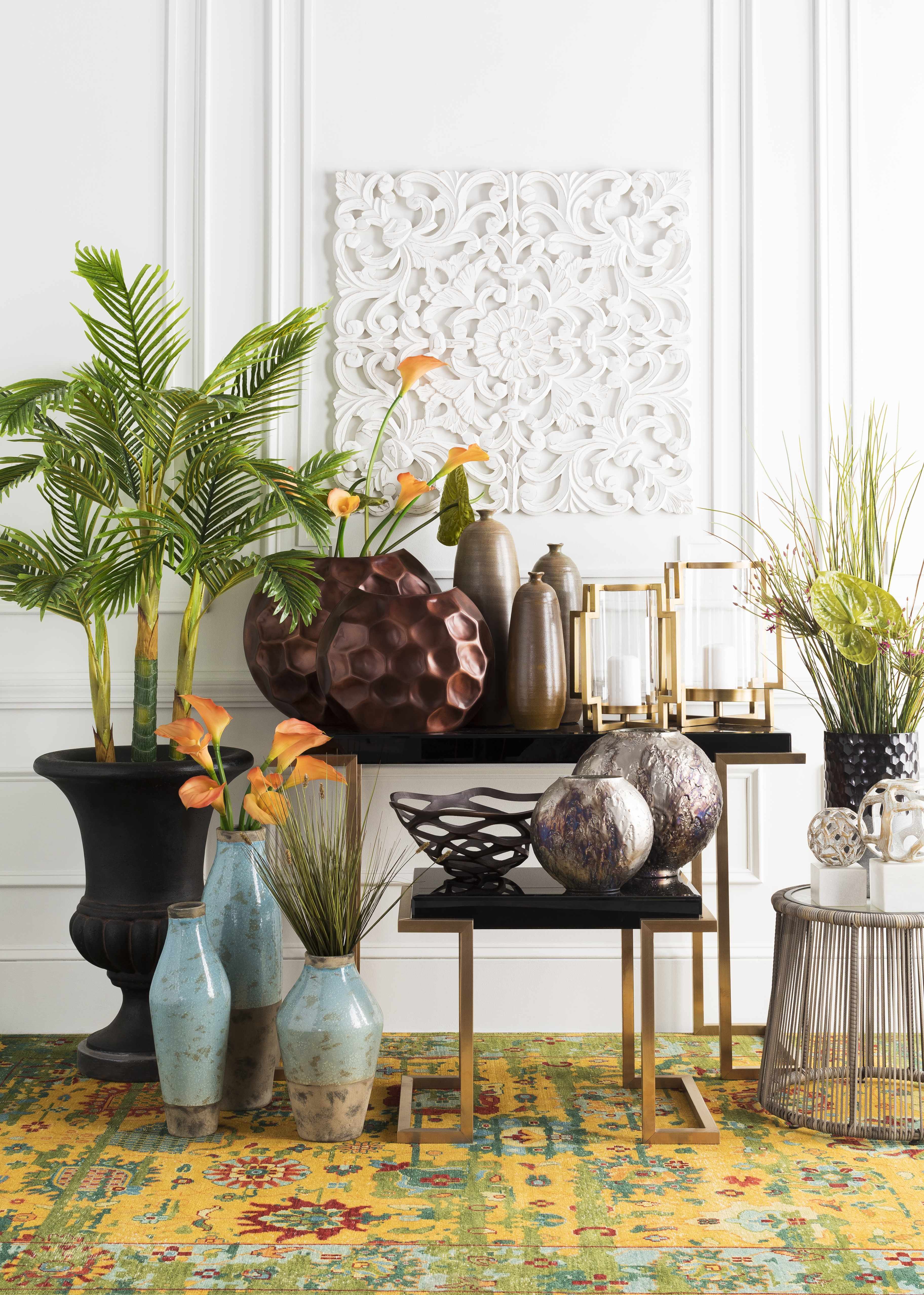 Picher Brass Geometric Gold Decorative Accent