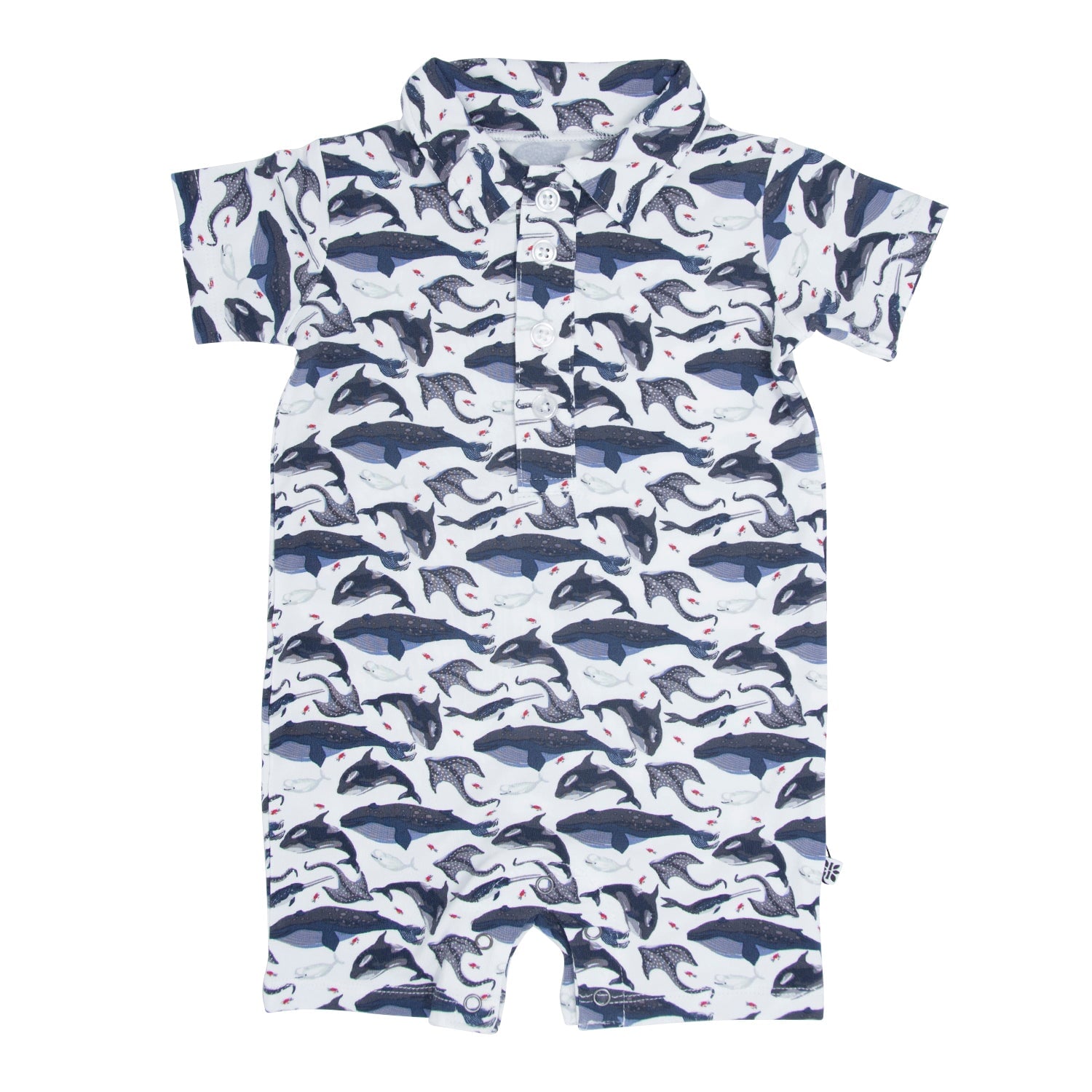 Deep Sea Creatures Whale Polo Romper