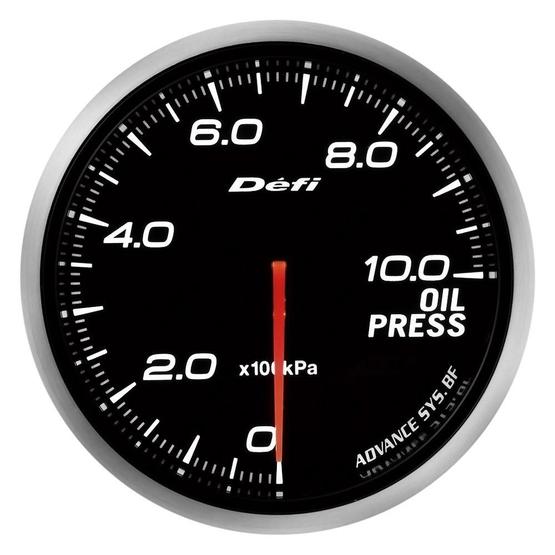 DEFI Advance BF White 60mm Oil Pressure Gauge (Metric)