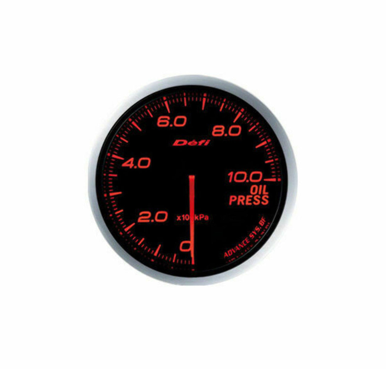 DEFI Advance BF Red 60mm Oil Pressure Gauge (Metric)