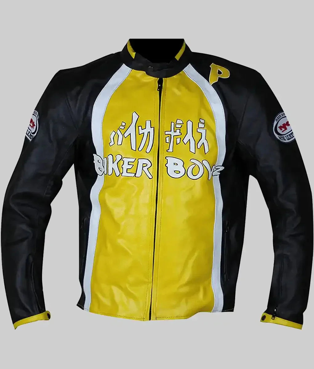 Derek Luke aka Biker Yellow Motorcycle Jacket