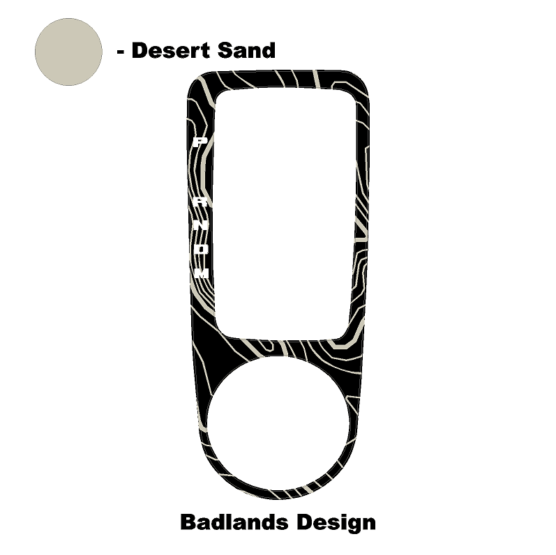 Topo Automatic Shifter Overlay (Printed Series) - 2021+ Bronco Automatic