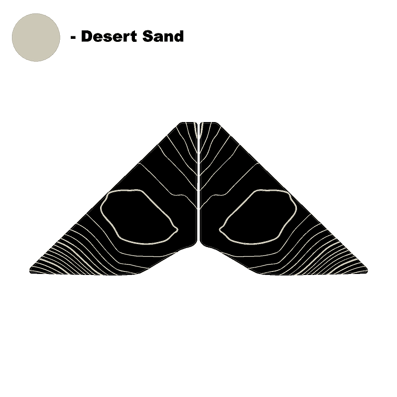 Topo Front Window Triangle Overlay (Printed Series) - 2021+ Bronco 4 Door