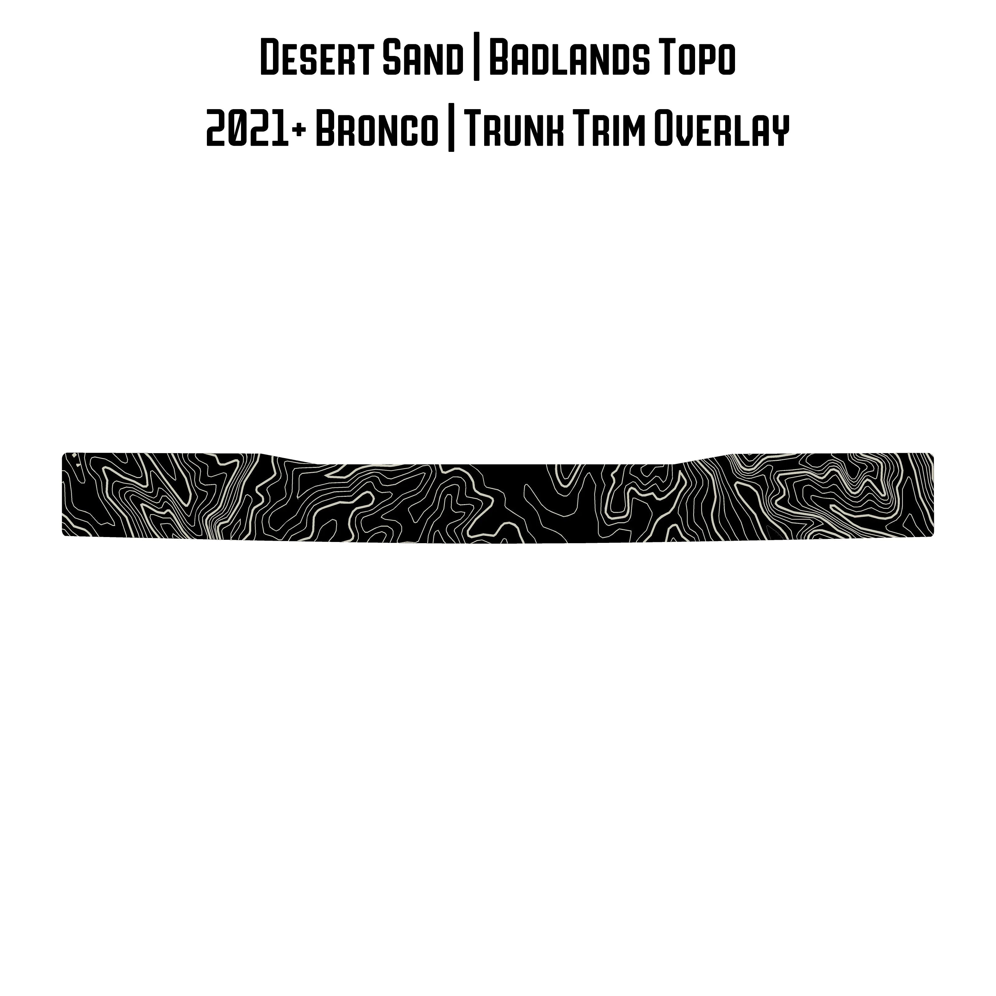 Topo Trunk Trim Overlay / Protector - 2021+ Bronco