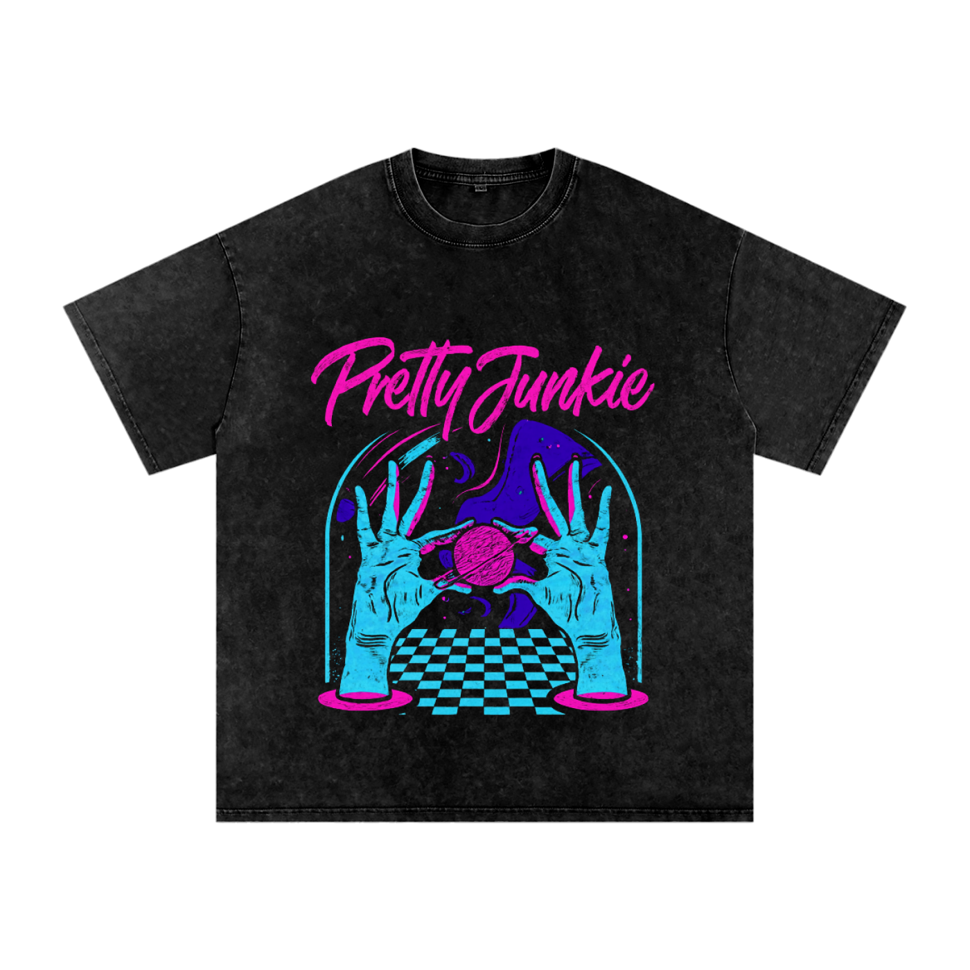 Snow Washed Oversized Cotton T-Shirt