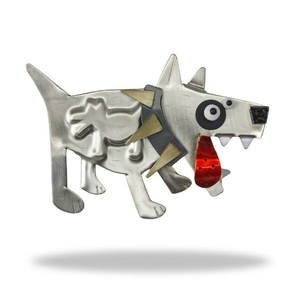 Dog Eat Dog Brooch by Chickenscratch