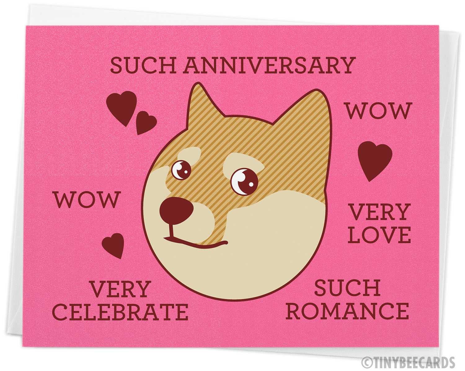 Doge Meme Anniversary Card &amp;quot;Such Anniversary&amp;quot;