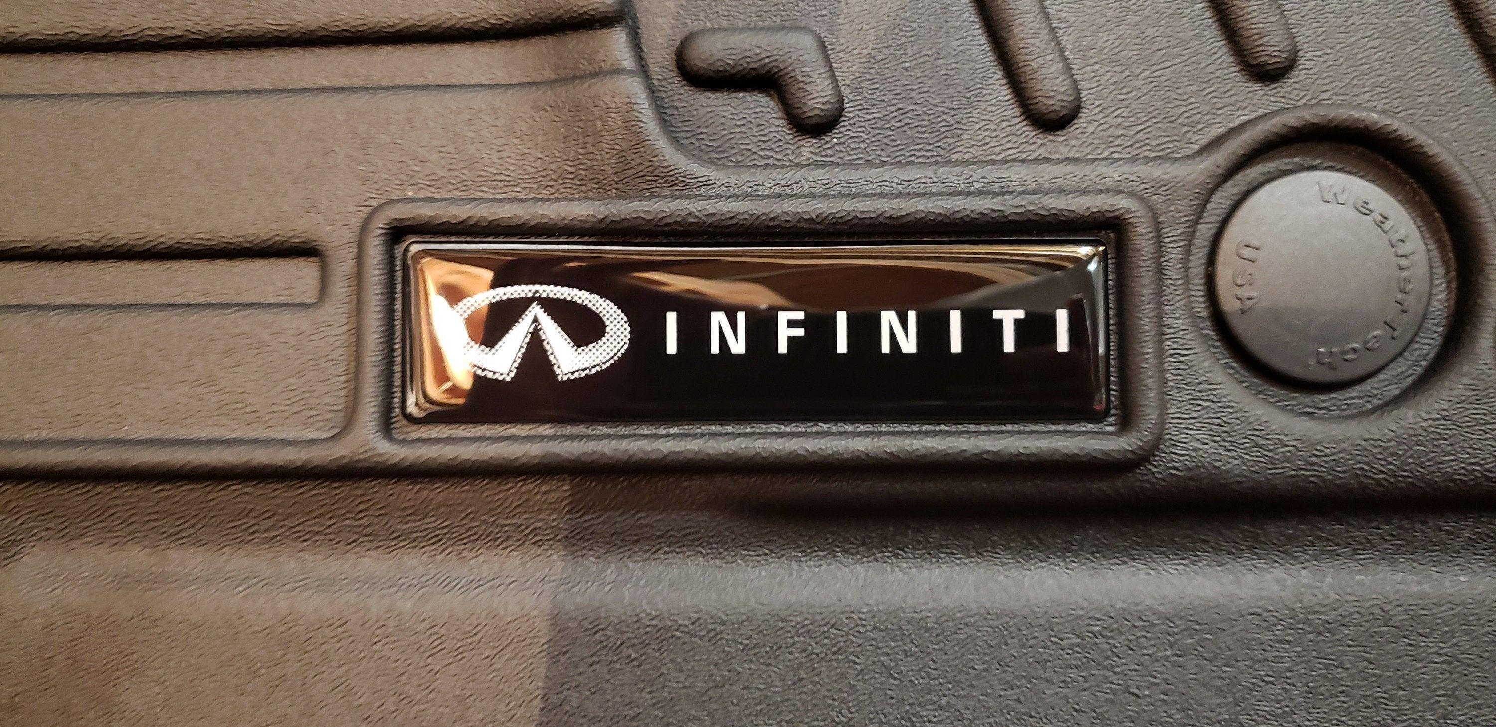 Domed Infiniti Emblem Inserts for Weathertech Floor Mats