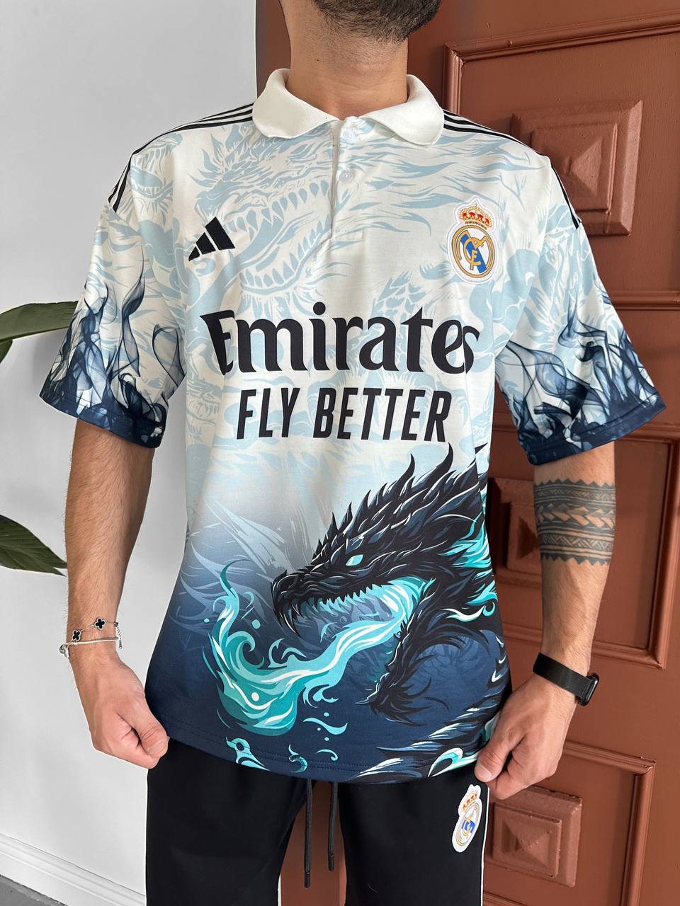 Dragon Fury Men&amp;#39;s Graphic Polo &amp;amp; Shorts Set – Fire-Breathing Streetwear with Fantasy Edge