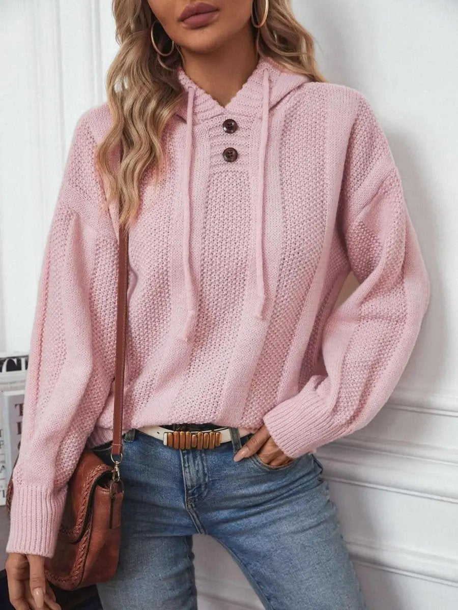 Trendsi Drawstring Hoodie Women&amp;#39;s Casual Long Sleeve Sweater - Comfy Fit