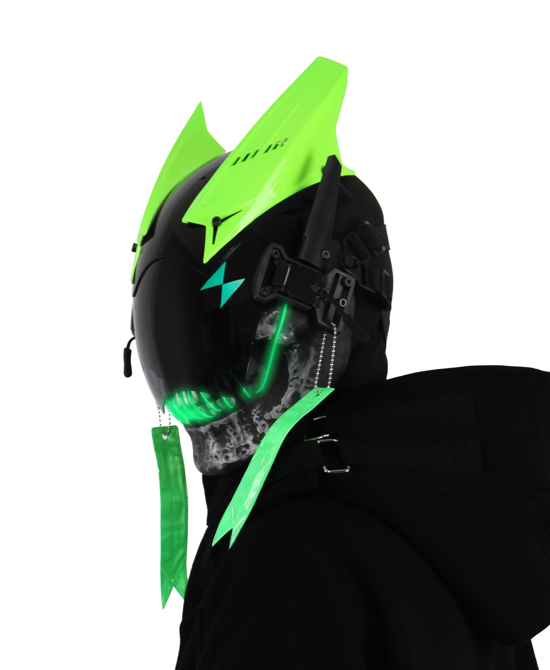 Green Skeleton Tech Mask
