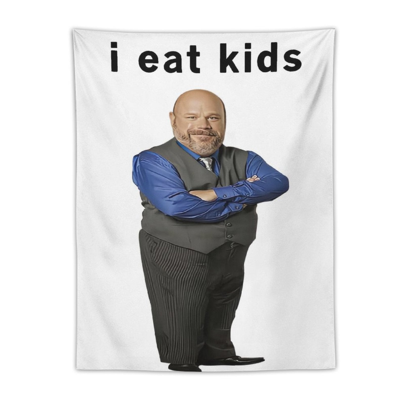 Bertram I Eat Kids Vertical Tapestry