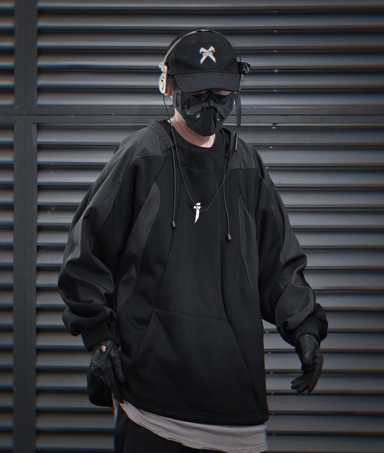 HiH55 Patchwork I-Tech Crewneck