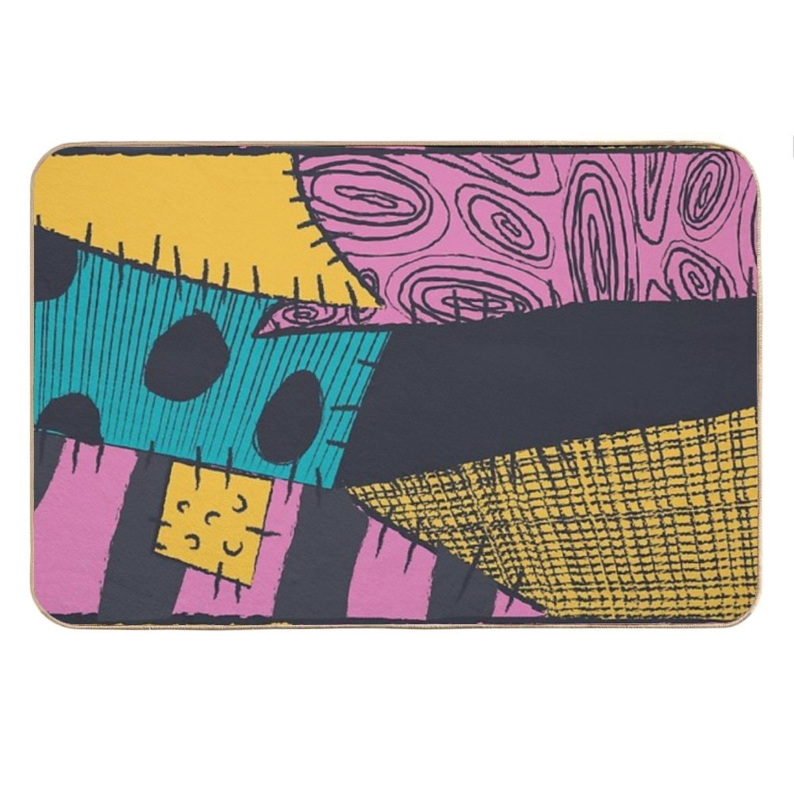 Nightmare Sewn Pattern Bath Mat