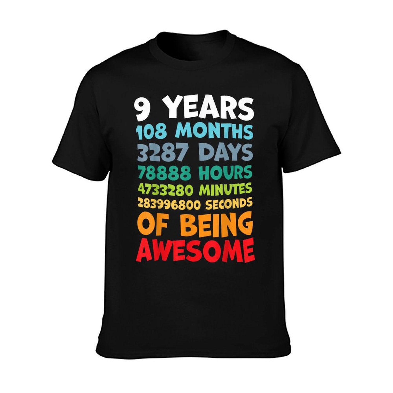 9 Year Old BDay Decorations Son Boy 9yr 9th Birthday T-Shirt