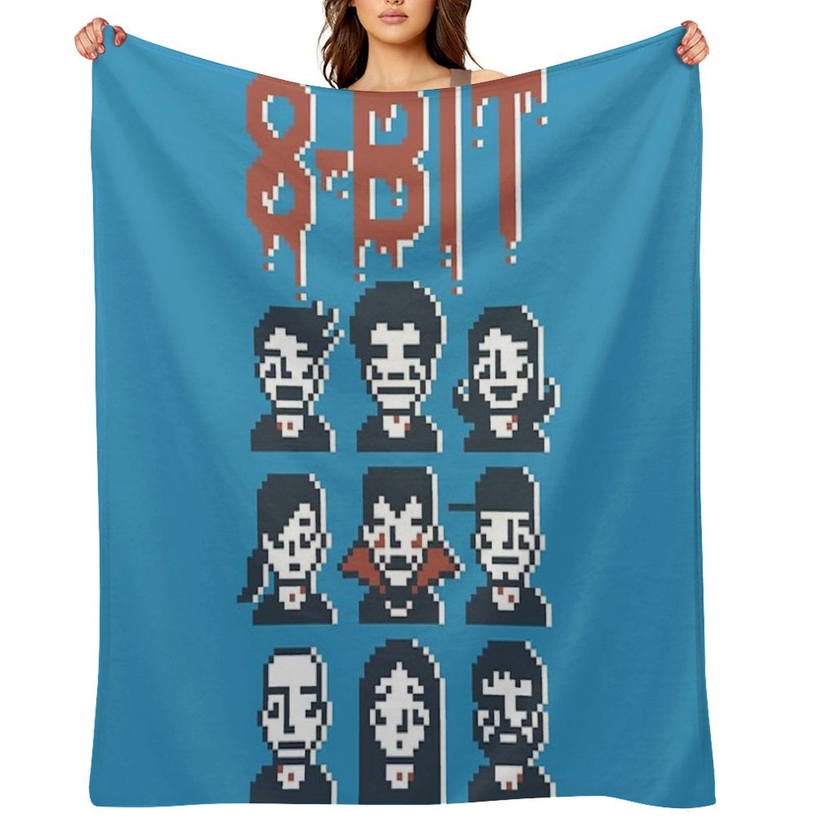 8-Bit By A Vampire Throw Blanket