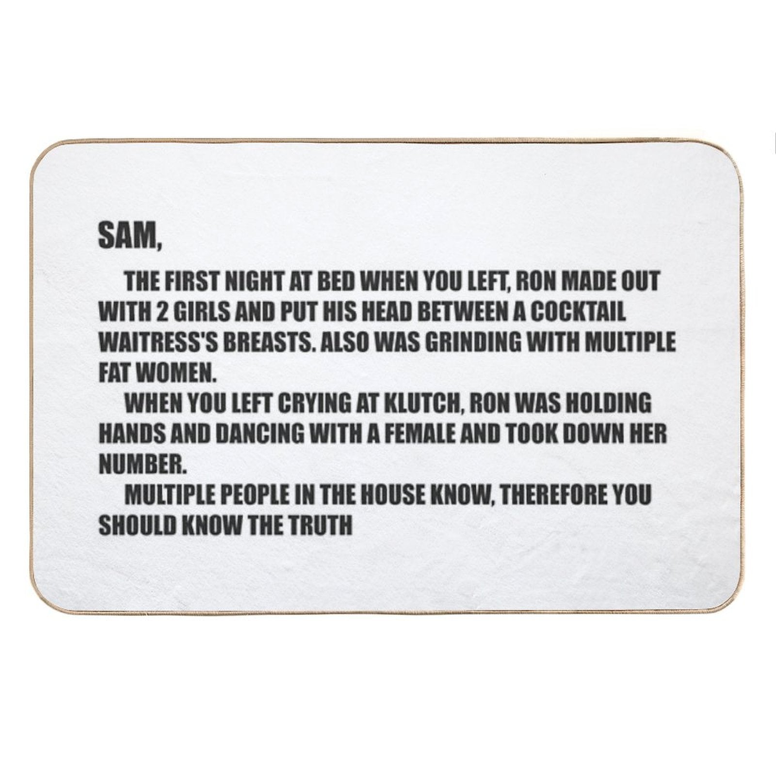 Jersey Shore Note Bath Mat