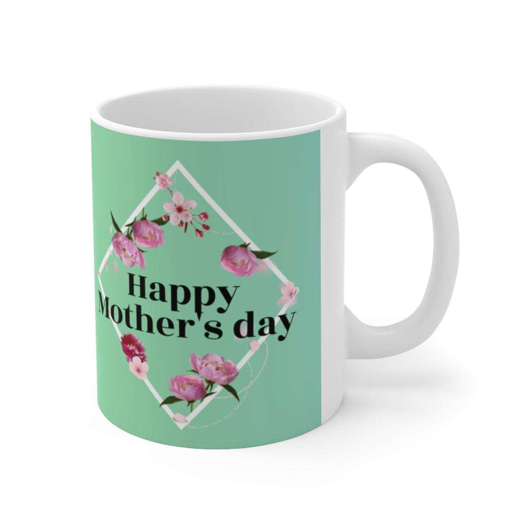 Happy Mother&amp;#39;s Day Peony Theme Mug 11oz